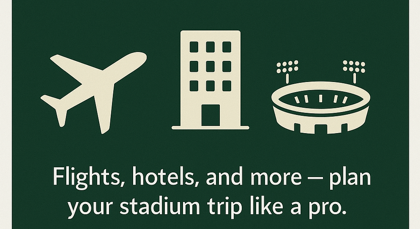 Book hotels and flights for your next stadium trip