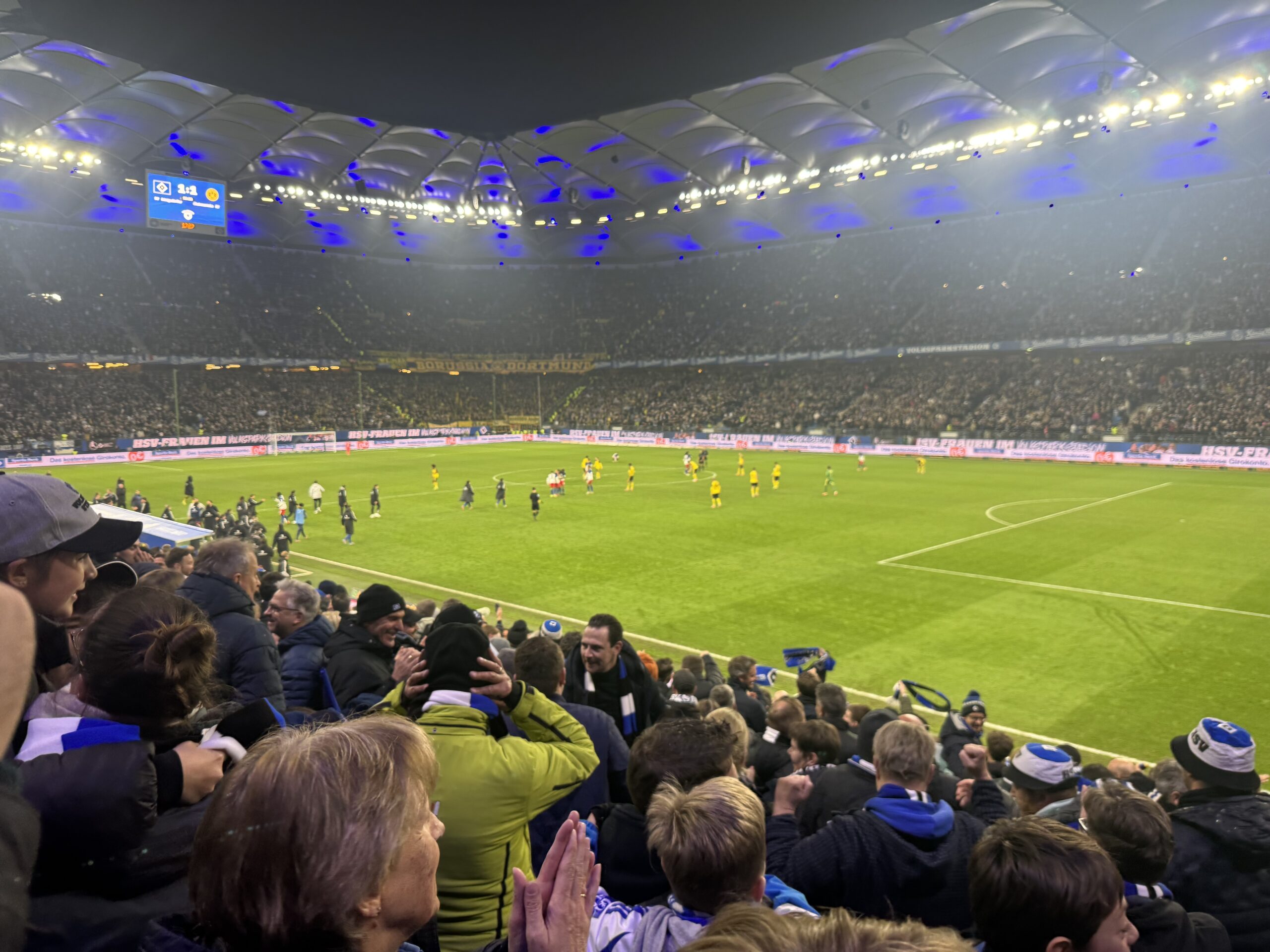 Soccer match in Hamburg, Germany